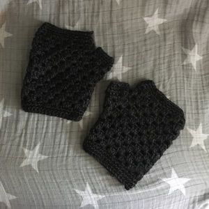Dark Grey Handmade Handwarmers